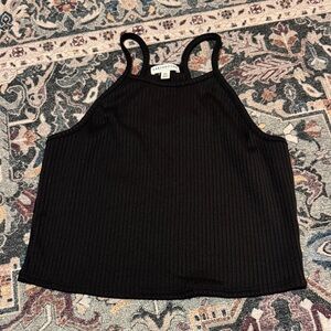 Earthbound Black Ribbed Women's Top